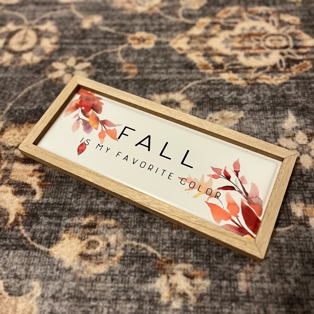 Fall Themed Wall Art with Red Leaves